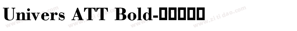 Univers ATT Bold字体转换